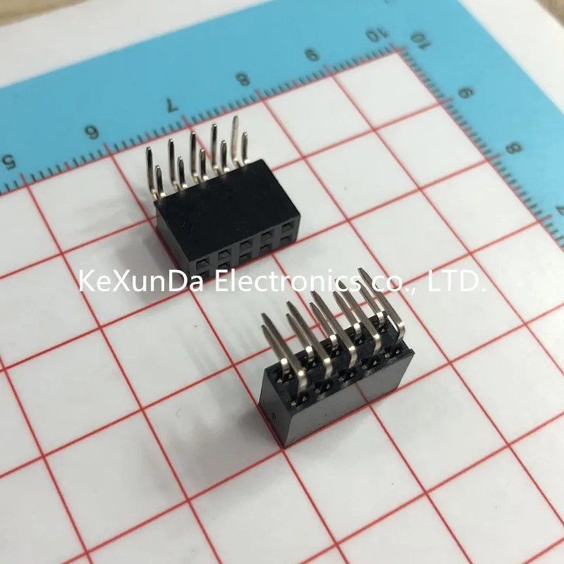 ROHS 10 шт. 2 54 мм 2*4 2X4/5/6/7R W5.0 L12.7 двухрядный штыревой разъем 90 градусов под прямым