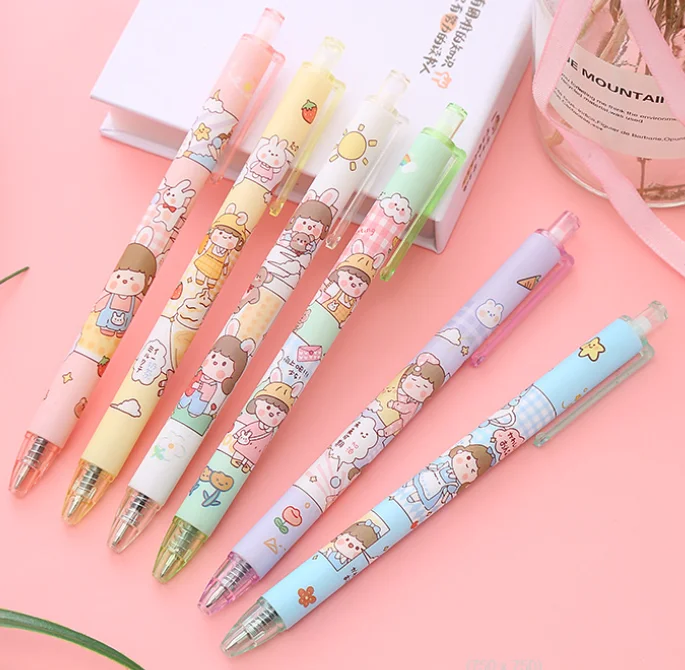 

1PC Kawaii Girls Gel Pen Exquisite Pattern Gel Pen Enjoy Writing School Office Stationery Korean Girls Like(SS-1069)
