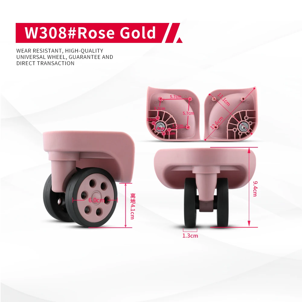 DILONG W308 Wheels Suitable For Suitcases Luggage Universal Casters Accessories Practical Rubber Durable Silent Colored Rollers