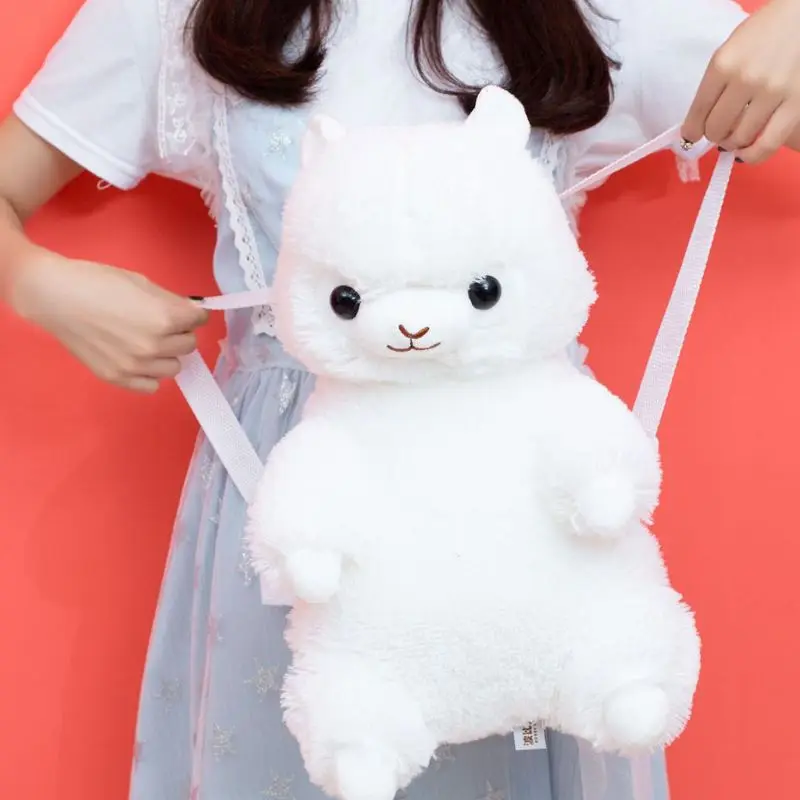 Милый 3D Рюкзак с искусственной ламой альпака Детский рюкзак школьная