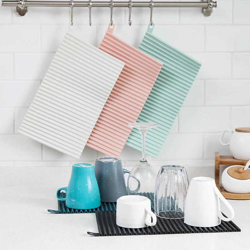 Складные столовые приборы для слива силиконовая Нескользящая панель мытья рук