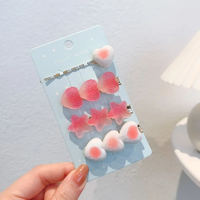 

4 Piece Cute Hair Pins For Girls Hair Accessories Children Hair Clips Candy Color Hair Grips Barrettes Fashion Hair Wear