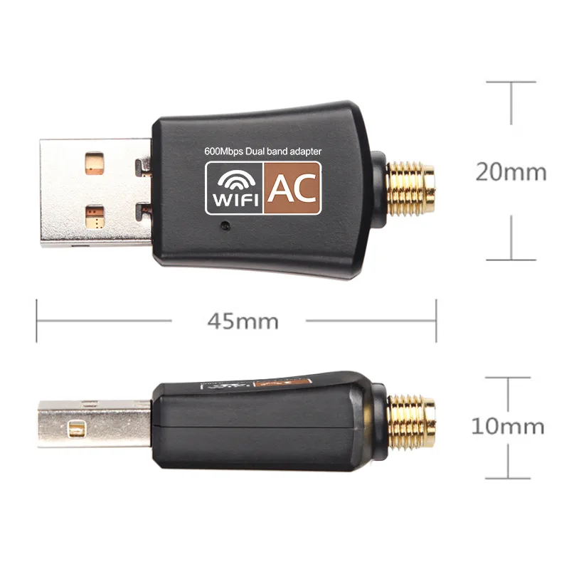 600 Мбит/с USB Wi-Fi роутер адаптер пк сетевой LAN карты донгл с антенной | Компьютеры и