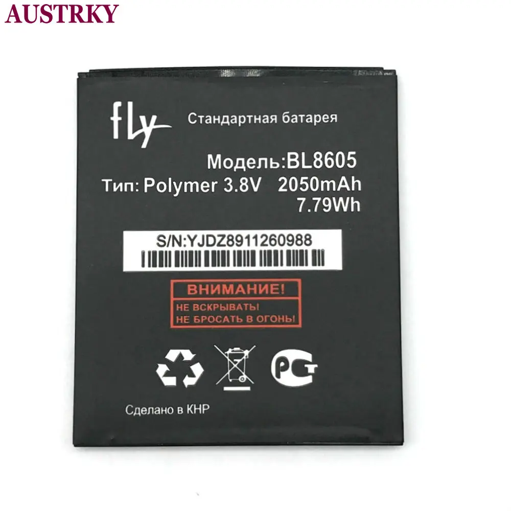 Новый Fly BL8605 2050 мА/ч Батарея для FS502 BL 8605 сотовый телефон оригинальные запасные