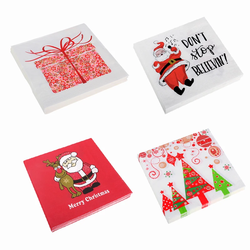 Рождественская салфетка в виде Санта Клауса елки декоративные рождественские