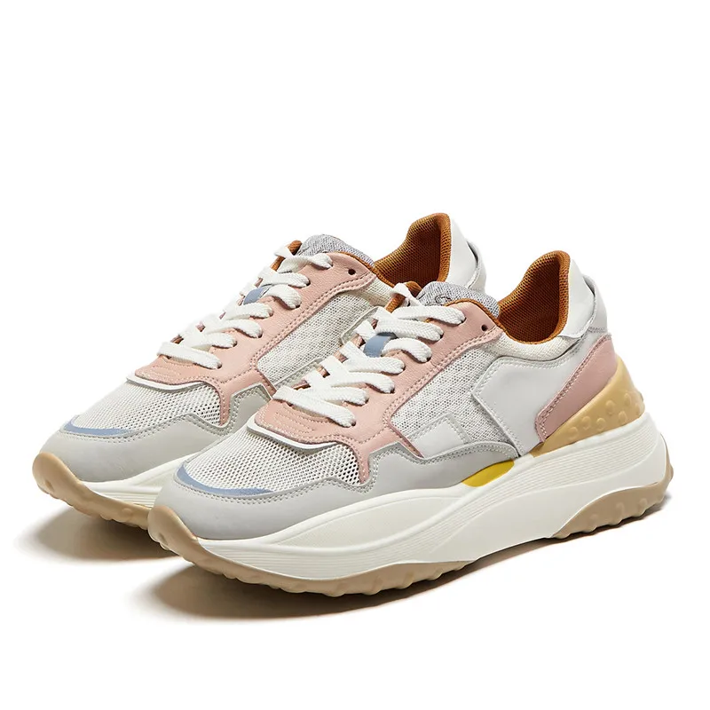 Кроссовки женские на толстой подошве Вулканизированная подошва дышащие