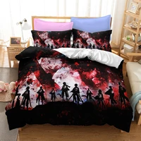 attack on titanattacking giant bedding set 23 pieces japan anime cartoon soft duvet cover kids bed quilt cover bed cover set