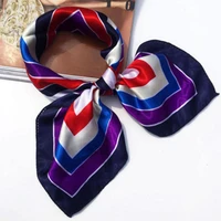 womens small satin silk scarf print wrap wrinkled elegant handkerchief bandana neck hair tied tie scarf shawl accessories