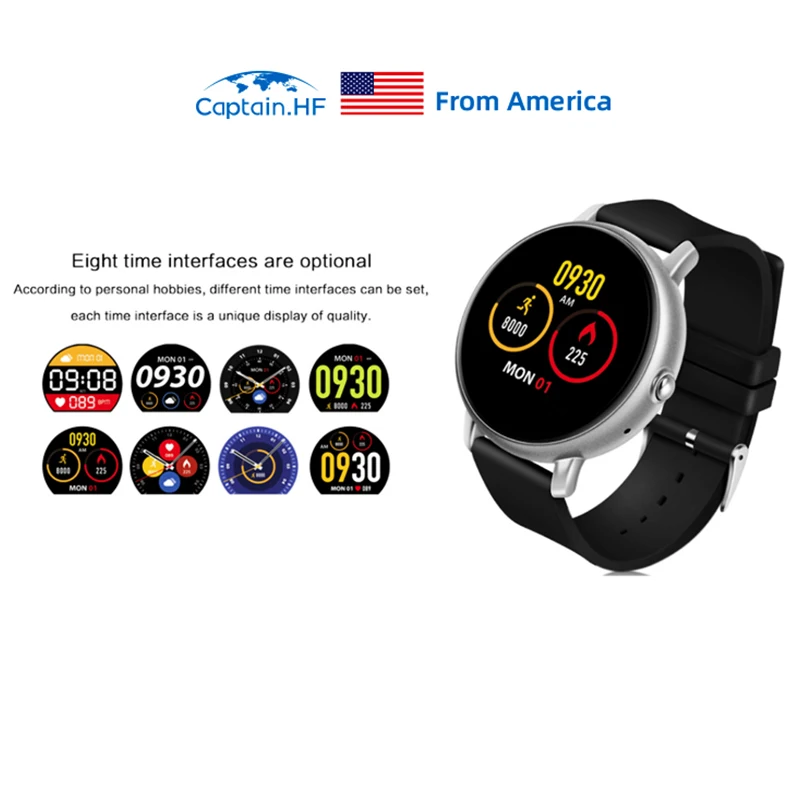 Captain HF Умные Часы Смарт Bluetooth Фитнес Трекер Влагозащищенный IP67 Аккумулятор 300мАч