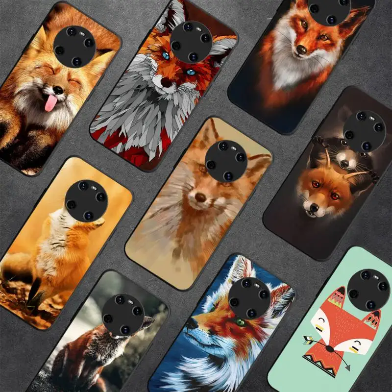 

Cute cartoon animal fox Phone Case For Huawei Y 5 Y62019 Y52018 Y92019 Luxury funda case for 9prime2019