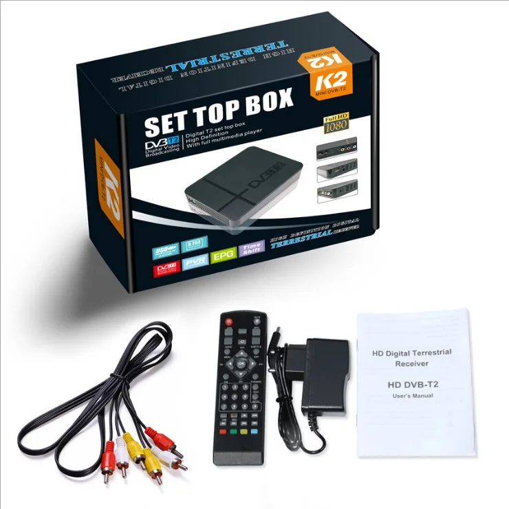 Высокий цифровой ТВ эфирный приемник DVB T2 K2 поддержка youtube FTA H.264 MPEG-2/4 PVR ТВ-тюнер FULL HD 1080P телеприставка DFDF