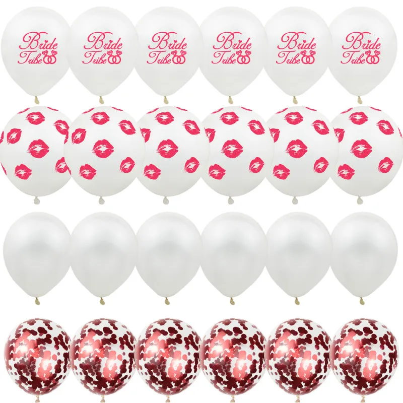 Разноцветные строительные шары ZLJQ из латекса с красными губами для свадебной