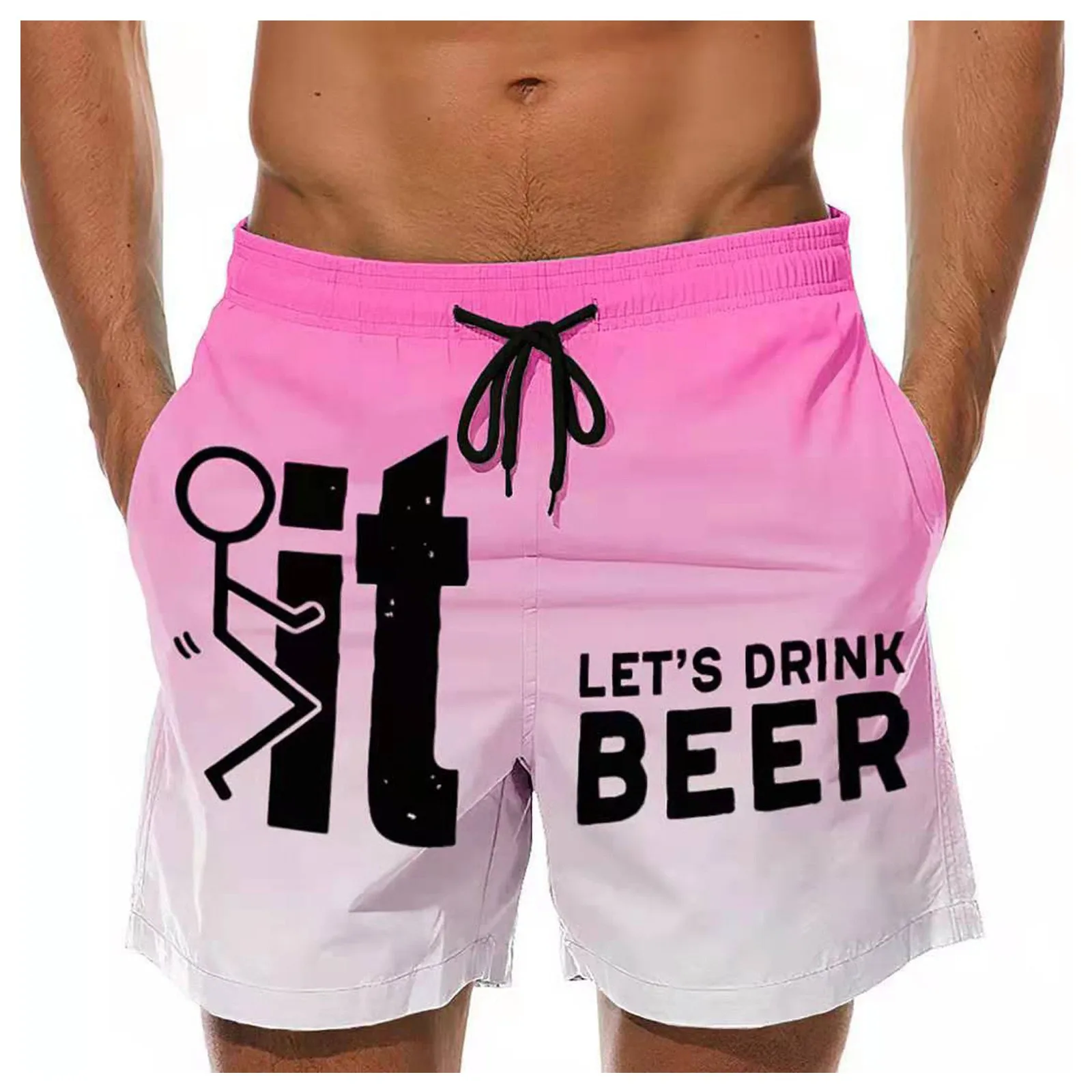 Мужские шорты на шнуровке 2021 повседневные пляжные рабочие Брюки с принтом модный