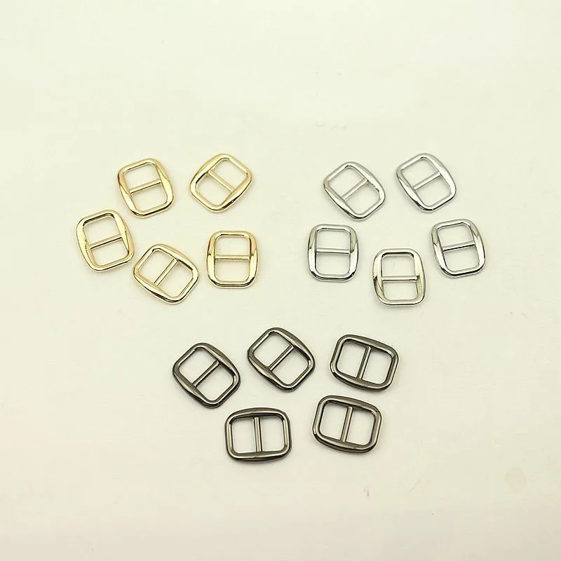 50Pcs 9mm Mini Metal Tri-Glide Slider Adjustable Buckle Bag Backpack Webbing Strap Hooks Clasp DIY Sewing Hardware Accessory