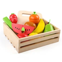 wood puzzle simulation kitchenware pretend to play magnetic cut fruits educational vegetables montessori childrens toys
