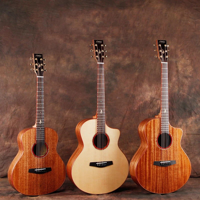 Акустическая гитара из массива дерева 36 дюймов 41 дюйм Высококачественная