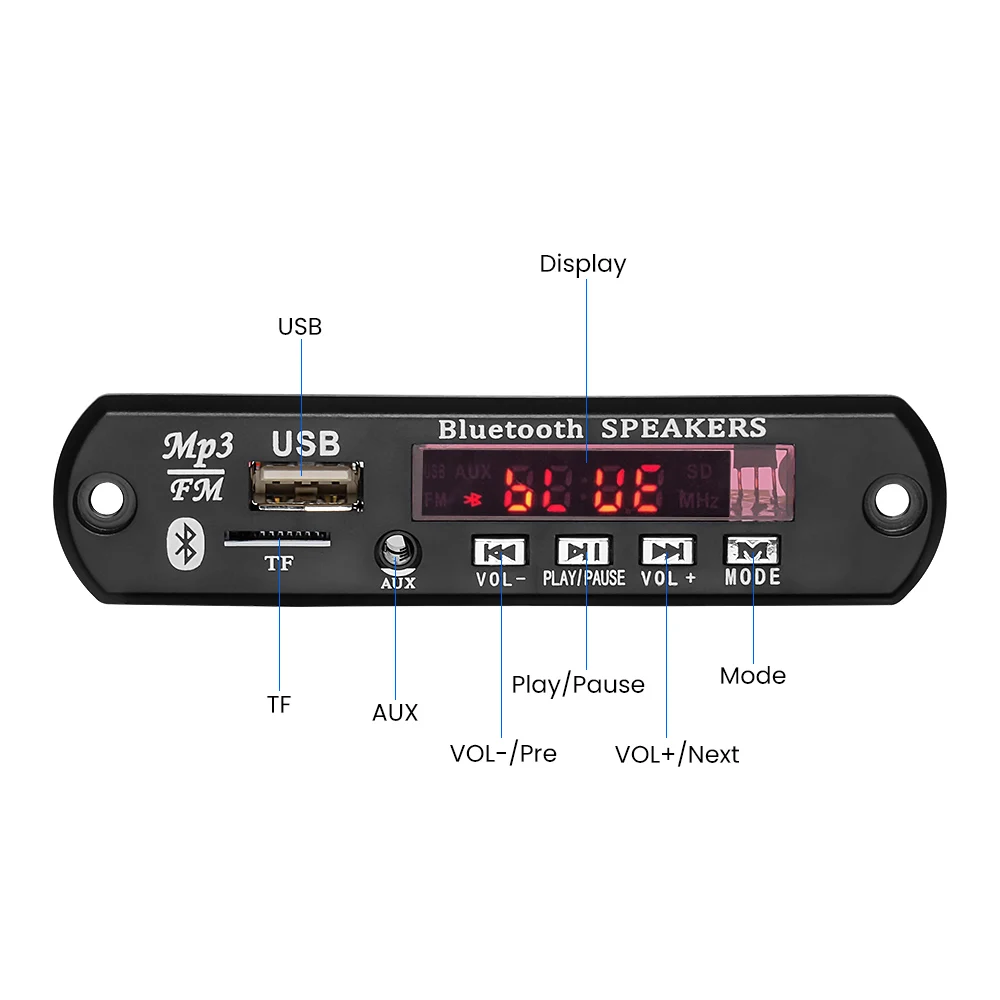 Плата Bluetooth усилителя AIYIMA 15Wx2 MP3 декодер плата 5 0 приемник WAV APE FLAC аудио USB TF FM