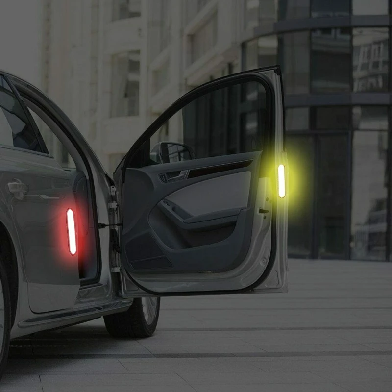 2 шт./компл. двери автомобиля стикеры сделай сам светоотражающая лента