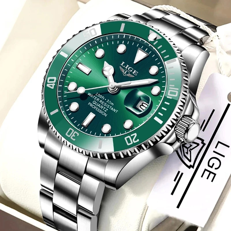 

New Fashion Divier Watch Men 30M Waterproof Date Clock LIGE Top Brand Luxury Sport Watches Mens Quartz Wristwatch Reloj Hombre