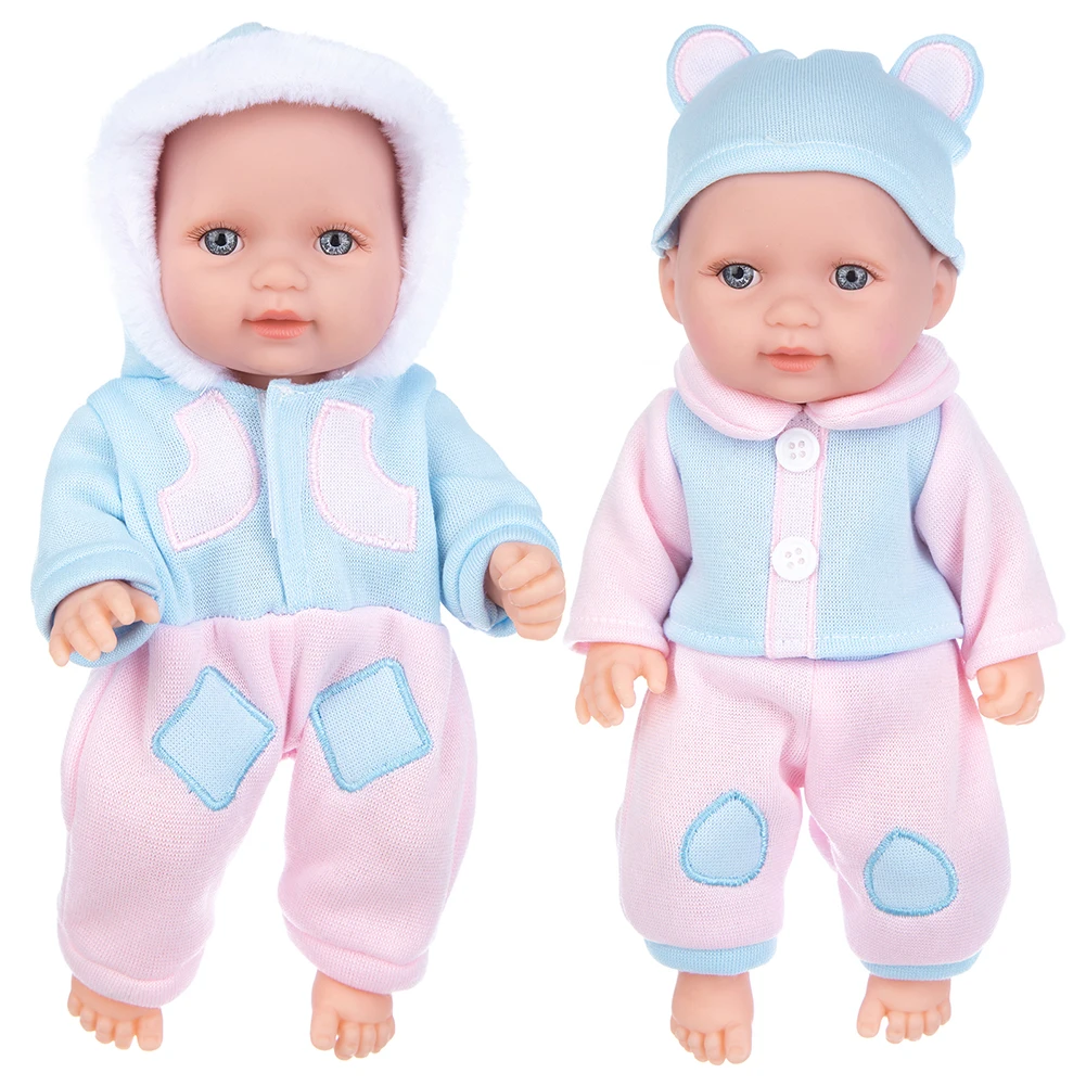 

Dolls Girl Baby Doll Simulation Toy 11 Inch Dress Up Soft Vinyl Simulation Doll Blank Skin Sleeping Baby Doll Gifts