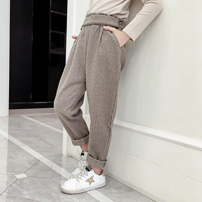 Брюки для девочек новинка 2019 высококачественные детские осенне зимние брюки в