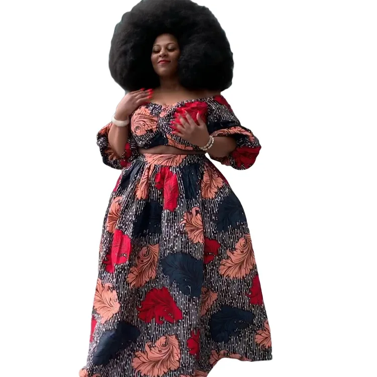 Женский модный сексуальный костюм с юбкой большого размера вырезом лодочкой