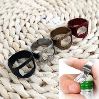 

4Pcs Multi-Function Stainless Steel Colorful Ring-Shape Opener Beer Bottle Opener Diameter 22mm