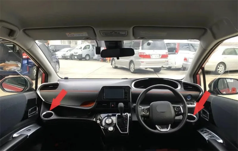 ABS хром для Toyota sienta 2016 2019 2020 внутренняя Передняя чашка воды декоративная крышка