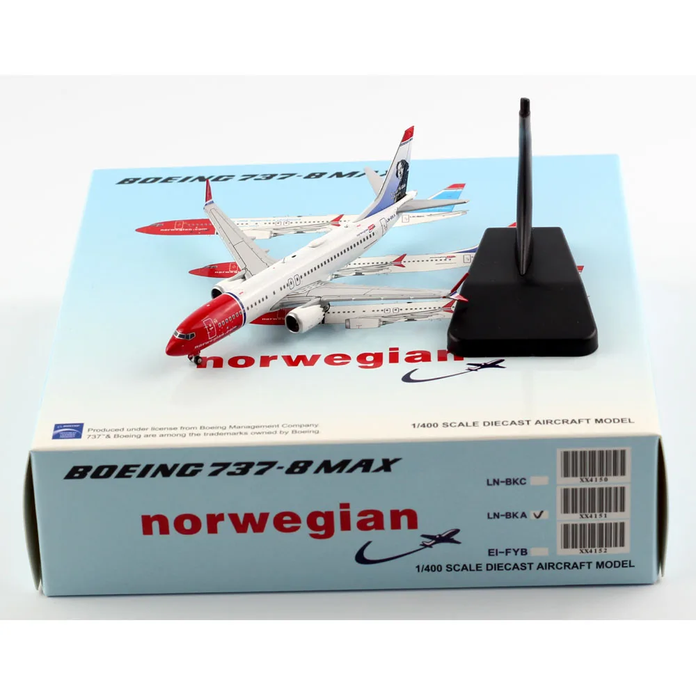 Коллекционный самолет из сплава 1:400 JC Крылья XX4151 норвежские авиалинии Боинг