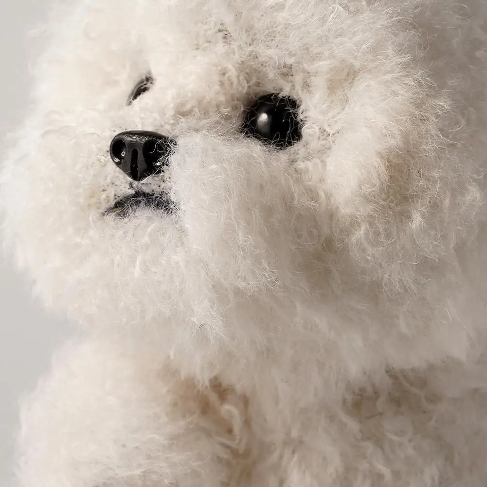 

Simulation Maltese Dog Plush Toy Stuffed Animal Realistic Schnauzer Frise Bichon Decoration Kid For Home Gifts White