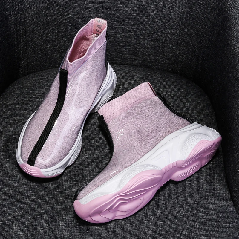 

Sneakers Women's Causal Shoes Fashion Rain Boots Waterproof Shoes Woman Shoes Rubber Ankle Boots Rain Boots Sapato Masculino