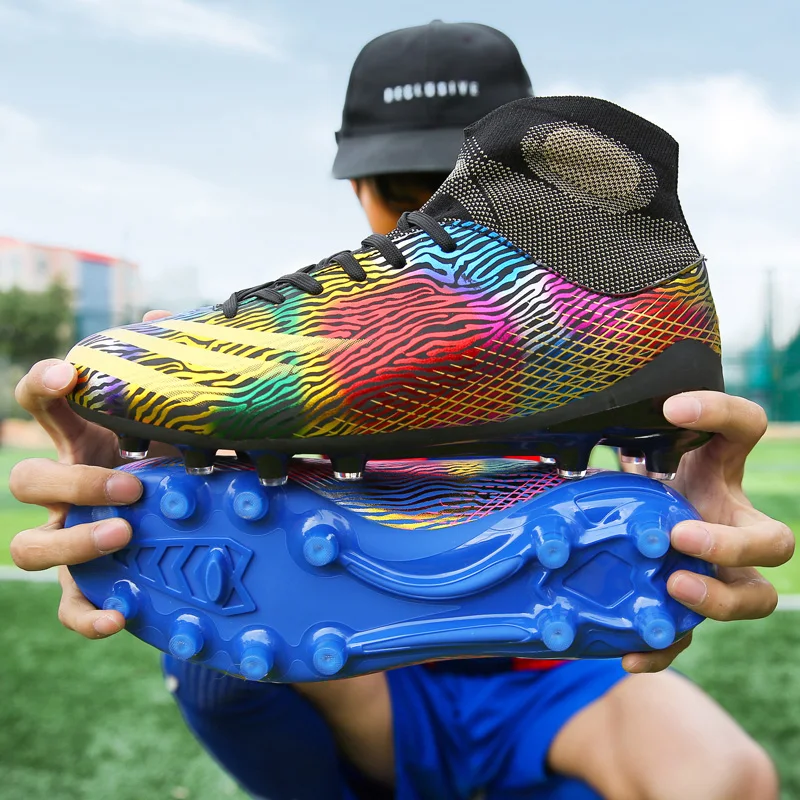 

Professional Football Shoes Non-slip Design Long Spike Football Ahoes Men Outdoor Short Spike Breathable Football Training Shoes