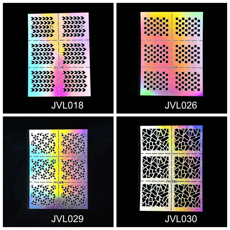DIY дизайн ногтей полый 3D лазерная наклейка трафарет Гель-лак для виниловый