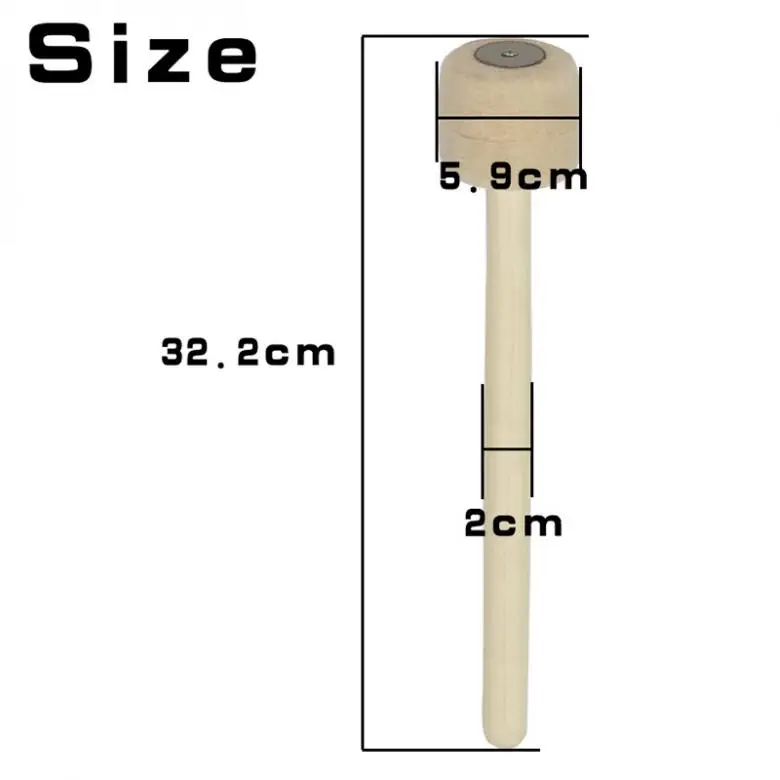 Басовый барабан деревянные барабанные палочки шерсть войлочная головка прочный