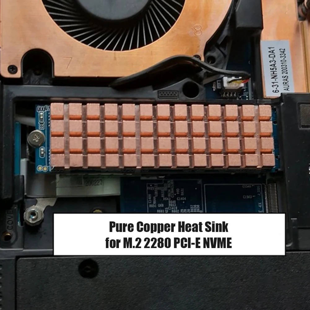 PC Notebook SSD Heat Sink for M.2 2280 PCI-E NVME with Thermal Pad Heatsink Computer Cooler Copper Radiator Accessory | Компьютеры и
