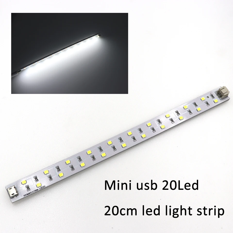 

Mini Portable USB 20cm LED Strip Photo Studio LED White Light Bar Rechargeable Lamp Decoration Studio String Night Light DC 5V