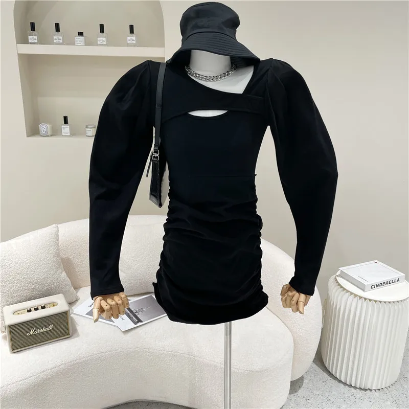 

Women's Spring Summer 2021 Niche Design Fashion Hollow Out Loose And Thin Design Pleated Dress