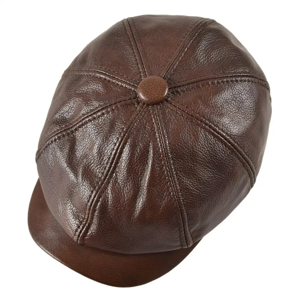 Кепка-берет VOBOOM из натуральной кожи для мужчин и женщин кепка водителя