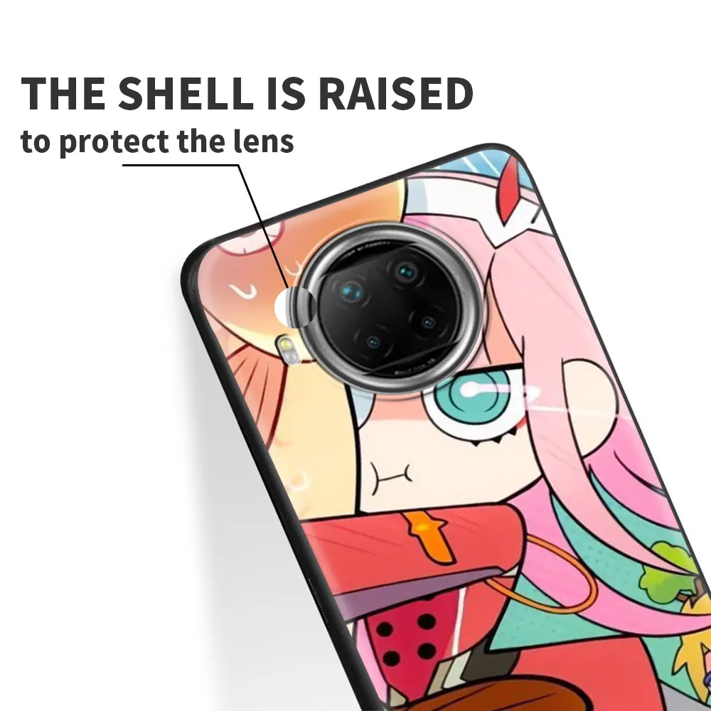 

Cartoon Zero Two Case for Xiaomi Redmi Note 9S 8T 8 7 10 Pro Max 9 9T 9C 9A K40 8A 7A Phone Black Soft Coque Funda