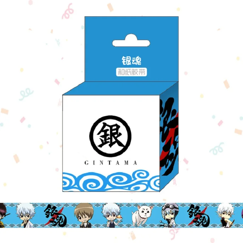 10 шт./лот 1 5 см * м GINTAMA аниме Васи скотч клейкая лента DIY Скрапбукинг стикер