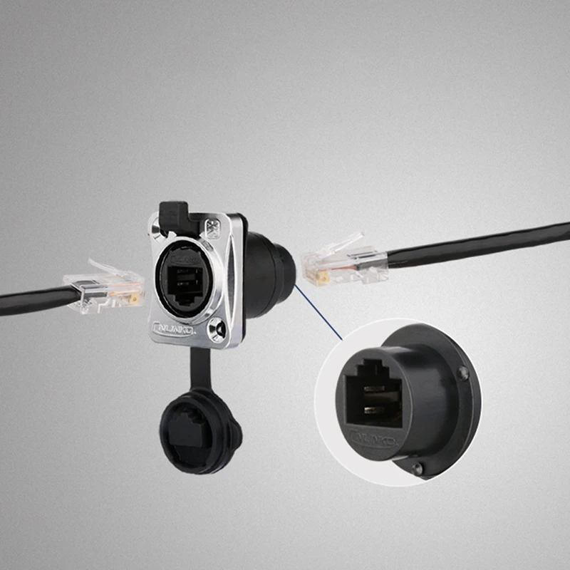 Сетевые водонепроницаемые соединители IP67 RJ45/Ethernet RJ45 водонепроницаемый штекер +