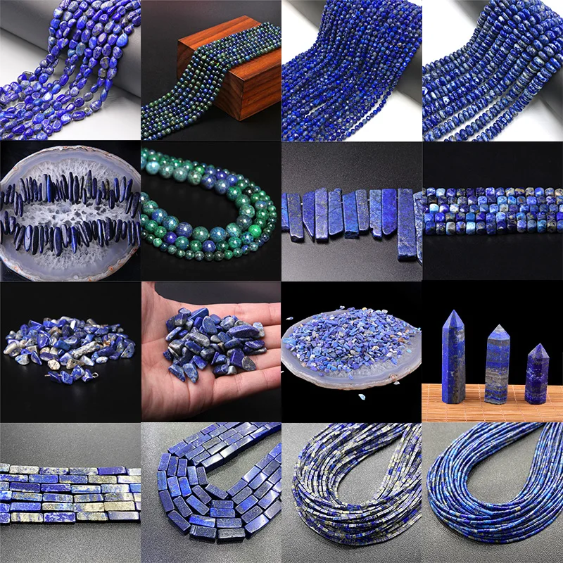 Бусины Из Натурального лазурита неправильной формы для изготовления ювелирных