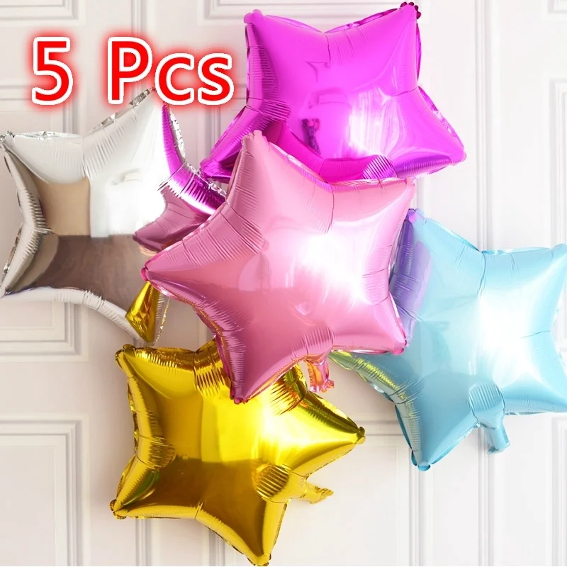 5 шт. 18 дюймов красочные в форме звезды гелиевый воздушный шарик из фольги С Днем