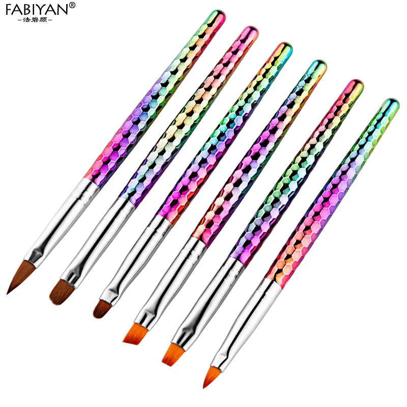 3/6/8 шт Кисть для ногтей наконечник акриловый УФ гель лак маникюра инструмент