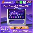 Eunavi 8 Гб 128 ГБ Android 10 автомобильное радио для Ford Focus 2 3 Mk2 MK3 2004 - 2011 хэтчбек мультимедийный плеер стерео GPS 2 Din DVD