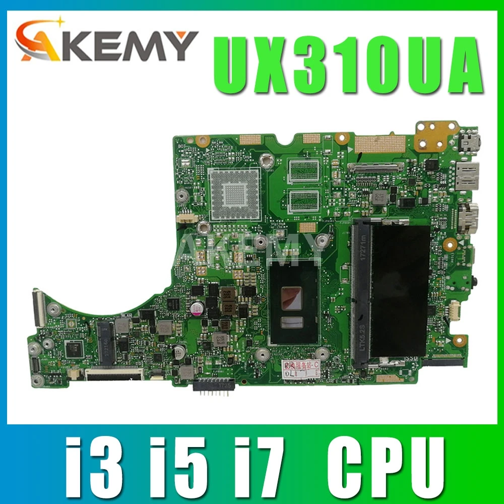 

Akemy Новая материнская плата i3 i5 i7 для ASUS UX310UQK UX310UQ UX310UVK UX310UV UX410UQK UX310UA UX310UAK UX410UA Материнская плата ноутбука