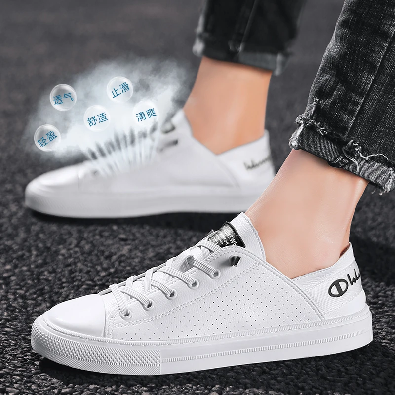 Лучшие Кожаные мужские повседневные кроссовки на резиновой подошве