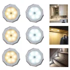 Инфракрасный инфракрасный датчик движения под освещением шкафа, 2021, беспроводной детектор, настенный светильник, Автоматическое включениевыключение, умный светильник для кухни, спальни