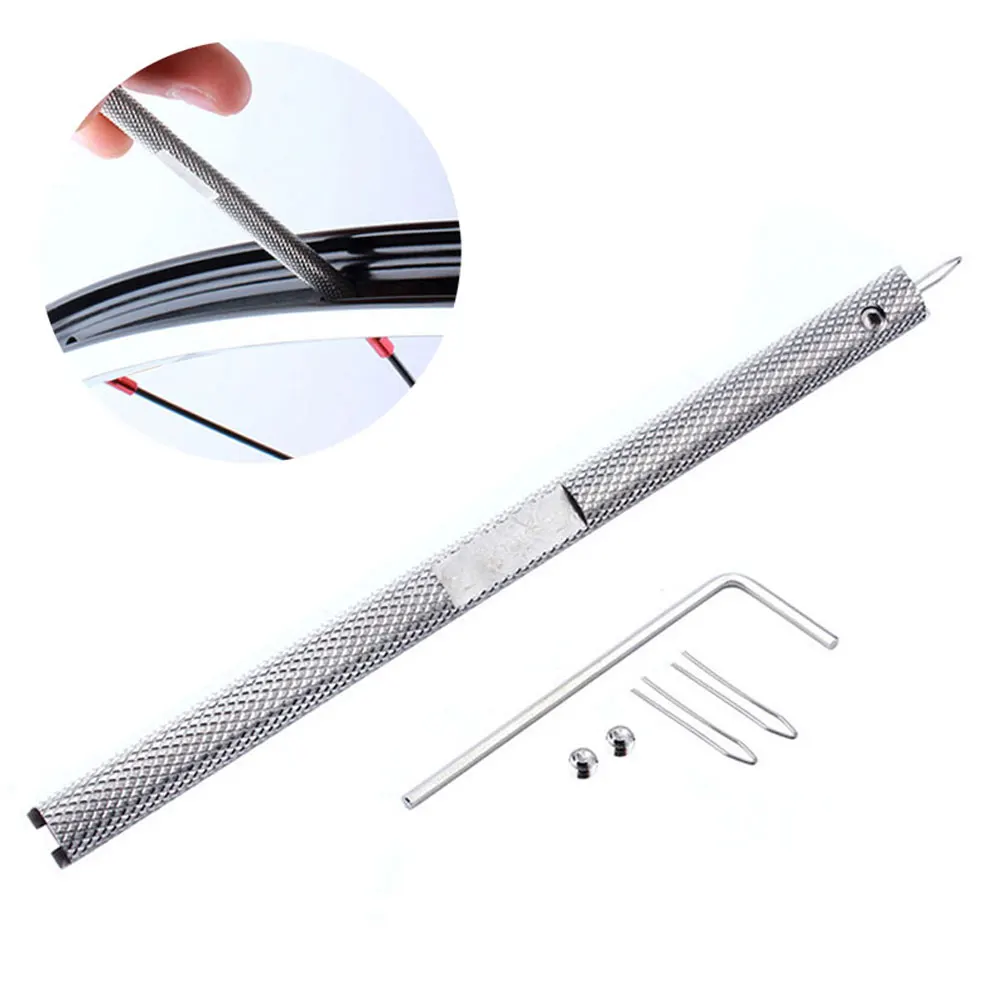 

Anti Slip Surface Bike Spoke Nipple Wrench Tightener Fixed Gear Wheel Repairing Bicycle Tool Set Deep Rims Bike Accessories