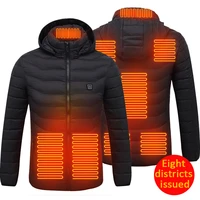 8 area heated vest usb heating winter warm electrically heated down jacket hoodies outdoor fishing hunting waistcoat hiking vest